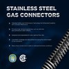 Flextron Gas Line Hose 5/8'' O.D. x 12'' Length 1/2" x 3/4" FIP Fittings, Stainless Steel Flexible Connector FTGC-SS12-12L